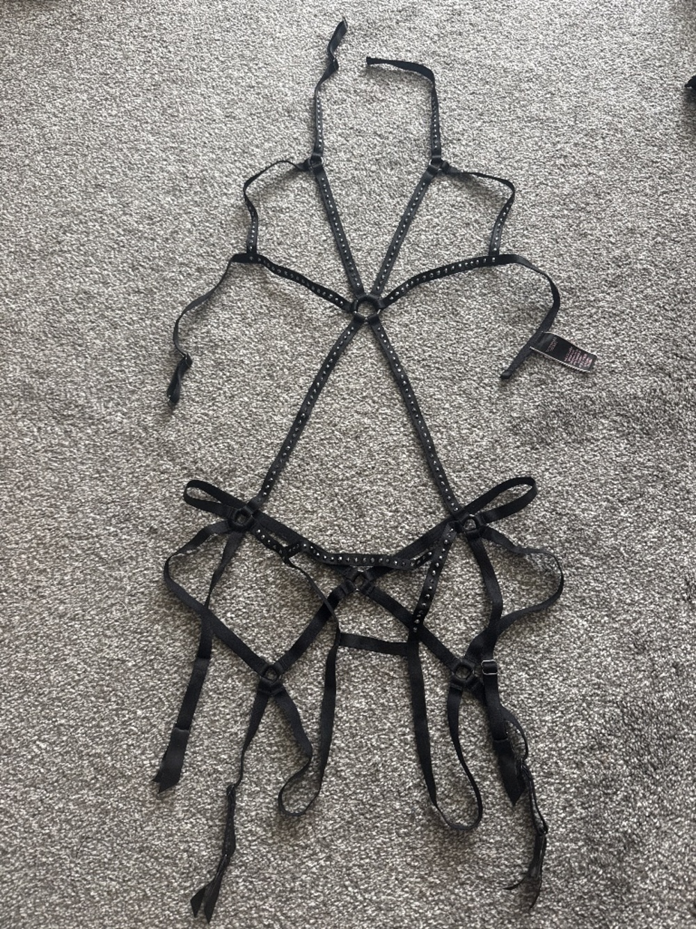 Victoria’s Secret open strappy jeweled bodysuit size small